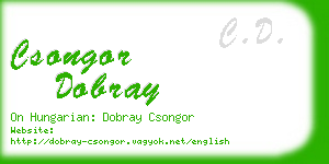 csongor dobray business card